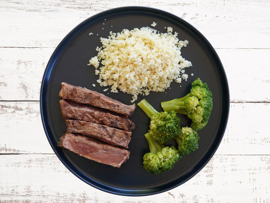 Steak, couscous & broccoli