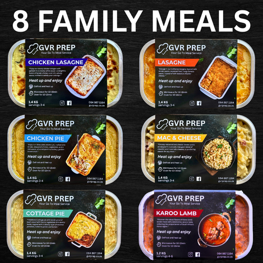 Freshly Frozen, Ready Made meals SA, Home Cooked, Meal Prep, What's for dinner, GVR Prep, Meal Prep, freshly made, Healthy Meals, heat and eat, winter warmers, family dinner, Lamb stew, Chicken Pie, Cottage Pie, Beef Lasagne, Chicken Lasagne, Mac & Cheese, family dinner