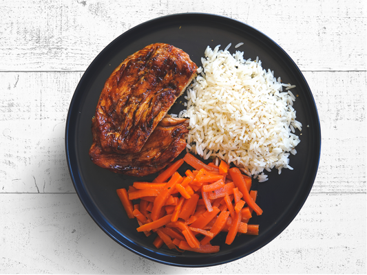 Chicken, rice & sweet carrots