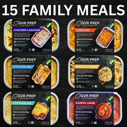 Freshly Frozen, Ready Made meals SA, Home Cooked, Meal Prep, What's for dinner, GVR Prep, Meal Prep, freshly made, Healthy Meals, heat and eat, winter warmers, family dinner, Lamb stew, Chicken Pie, Cottage Pie, Beef Lasagne, Chicken Lasagne, Mac & Cheese, family dinner 