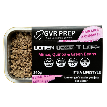 Mince, Quinoa & Steamed Fresh Green Beans (240g)