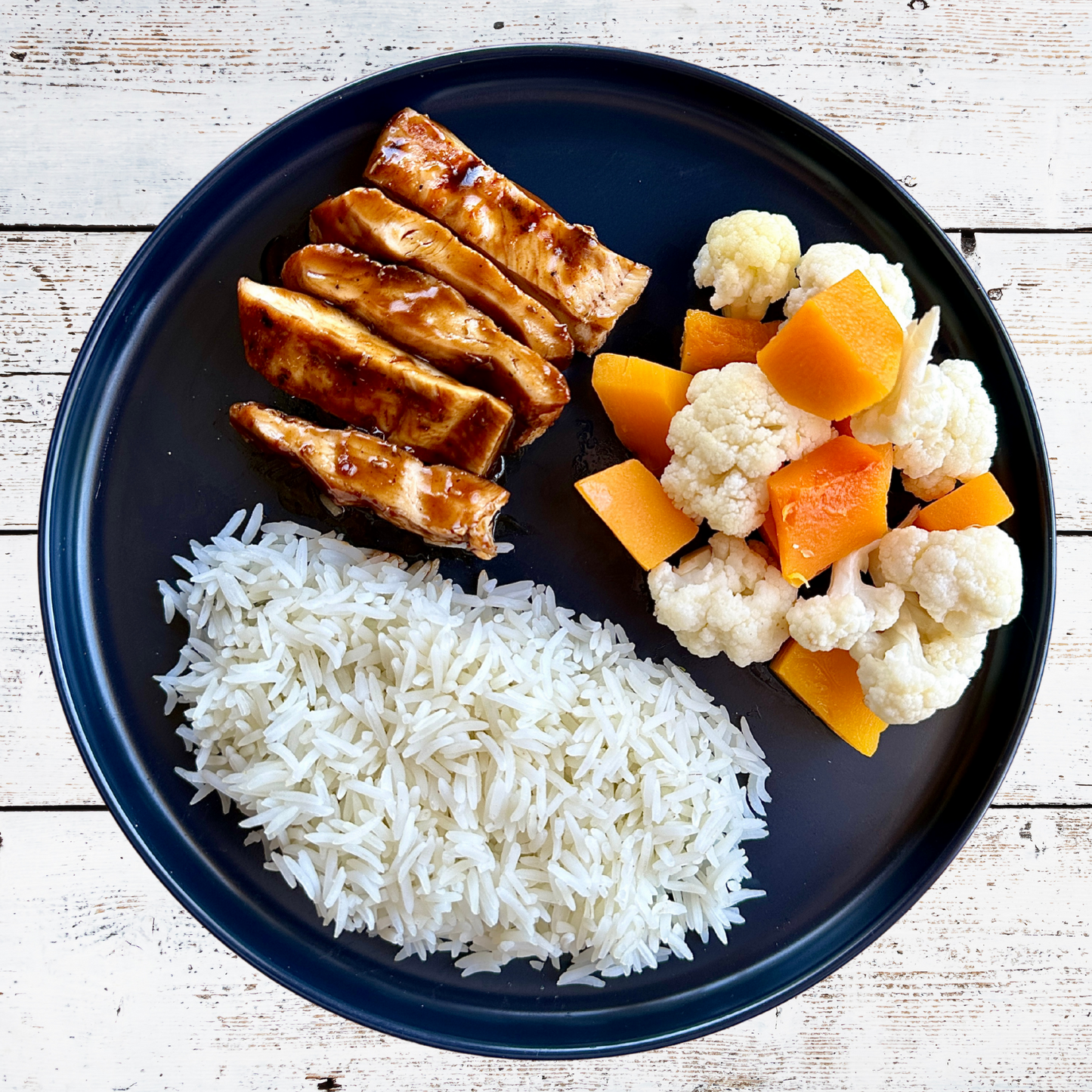 Chicken, Basmati Rice & Steamed Cauliflower & Butternut (500g)