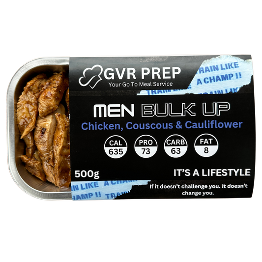meal prep online, healthy food prep delivery, prepared meals near me, Ready made, frozen meals, GVR Prep, fitness meals, bulking meals, gym, meal prep, meal prep delivered, fitness meals delivered, fit meals, gym meals delivered, ready made meals, healthy ready made meals, pre prepared meals, meal prep meals, food prep meals, Bulking Meals, Bulking Meals Chicken, Couscous& Colliflower 
