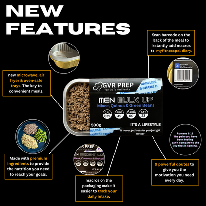 meal prep online, healthy food prep delivery, prepared meals near me, Ready made, frozen meals, GVR Prep, fitness meals, bulking meals, gym, meal prep, meal prep delivered, fitness meals delivered, fit meals, gym meals delivered, ready made meals, healthy ready made meals, pre prepared meals, meal prep meals, food prep meals, Bulking Meals, Bulking Meals Mince, Quinoa & Green Beans