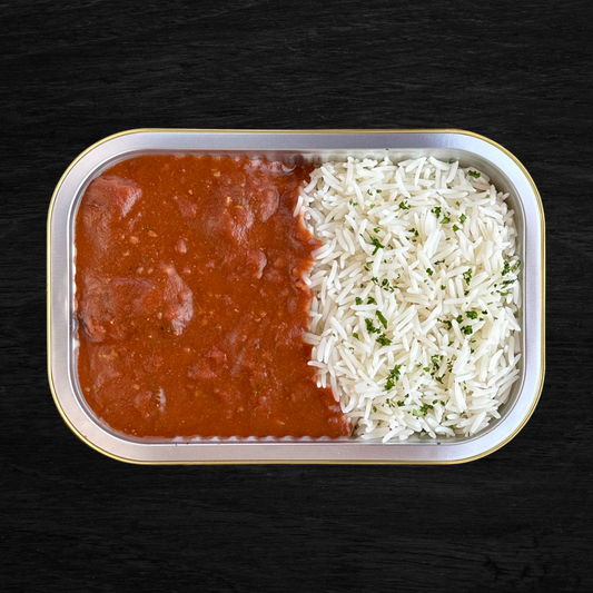 MEXICAN BARBACOA STEAK WITH BASMATI & BROCCOLI (700G)