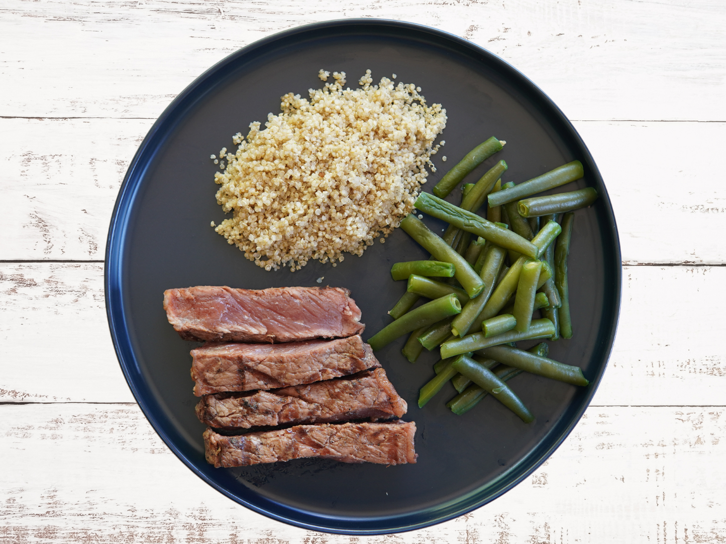 Steak, quinoa & beans