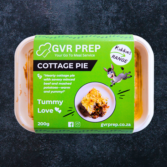 Kiddies Cottage Pie, ready-made, deliver to your door, frozen meals, gvrprep, kiddies meals, kids, healthy food delivered to your door, frozen healthy meals delivered, meal prep to your door, meal prep delivered to your door, frozen meals delivered to your door, frozen diet meals delivered, frozen meals delivered to your home, microwave meals delivered to your home, prepared frozen meals delivered, pre made frozen meals delivered, GVR Prep, Packed, Kiddies Meals, Children 